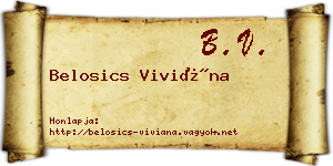 Belosics Viviána névjegykártya